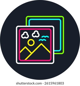 Photos Line Multi Colour Circle