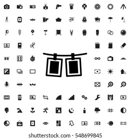photos on rope icon illustration isolated vector sign symbol
