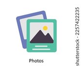 Photos vector Flat Icons. Simple stock illustration stock illustration
