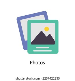 Photos vector Flat Icons. Simple stock illustration stock illustration