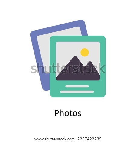 Photos vector Flat Icons. Simple stock illustration stock illustration