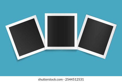 Photoshoot, black photo cards with a white border.