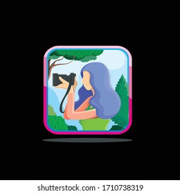 Photoshoot or photographer icon design vector 