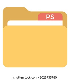 
Photoshop folder, edited files collection flat icon
