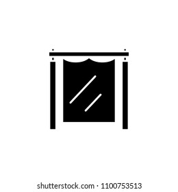 Photostudio black icon concept. Photostudio flat  vector symbol, sign, illustration.