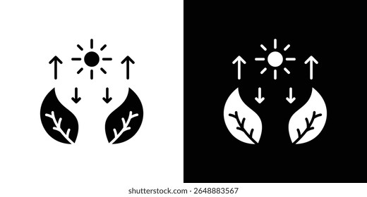 Photosynthesis icon of a flat style vector