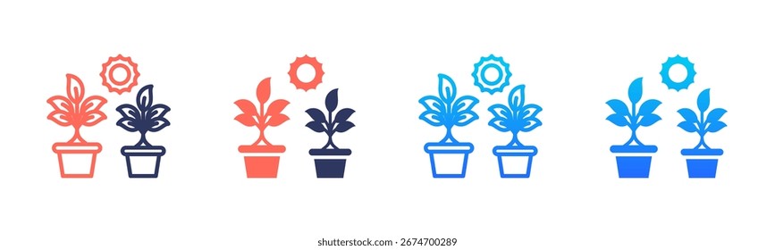 Photosynthesis Icon Pack In Multiple Styles
