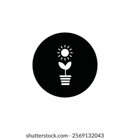 Photosynthesis icon Vector flat thin line illustration