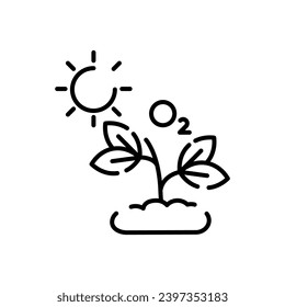 Photosynthesis icon in vector. Illustration