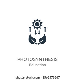 Photosynthesis icon vector. Trendy flat photosynthesis icon from education collection isolated on white background. Vector illustration can be used for web and mobile graphic design, logo, eps10