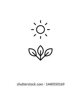 photosynthesis iconicon. Simple thin line, outline vector of Biology icons for UI and UX, website or mobile application