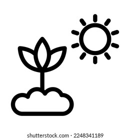 Vektorgrafik-Symboldesign der Fotosynthese