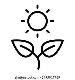 Photosynthesis Vector Line Icon Design for personal and commercial use