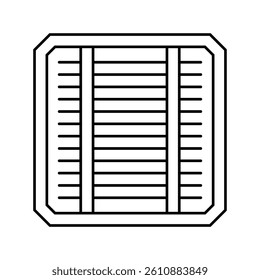 photovoltaic cells solar panel line icon vector. photovoltaic cells solar panel sign. isolated contour symbol black illustration