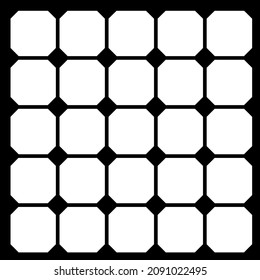 Photovoltaic Electric Solar Panel Texture Detailed Vector Illustration. Outline Design