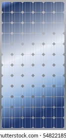 photovoltaic panel with a reflexion