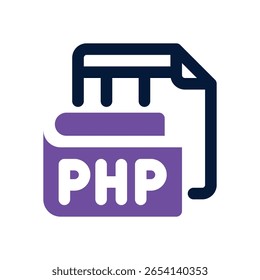 php duotone icon. Sleek and modern vector icon for websites, mobile apps, marketing materials, and corporate design. Fully scalable and ready to use.