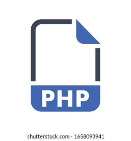 PHP File format icon, vector graphics