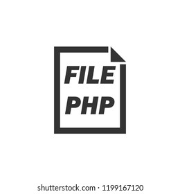 PHP File. Icon Flat