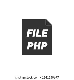 PHP File. Icon Flat