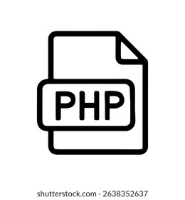 PHP file icon A software development symbol icon illustration element