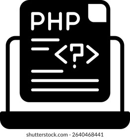 Php File Semi Solid Icon Design