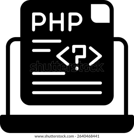 Php File Semi Solid Icon Design