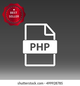 PHP File Type Vector Icon Illustration