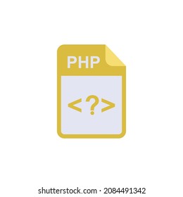 PHP File types icon , vector art and illustration
