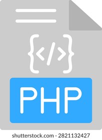 Php Flat Icon Vector Design