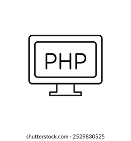 ícone php conjunto de símbolos de linha plana.