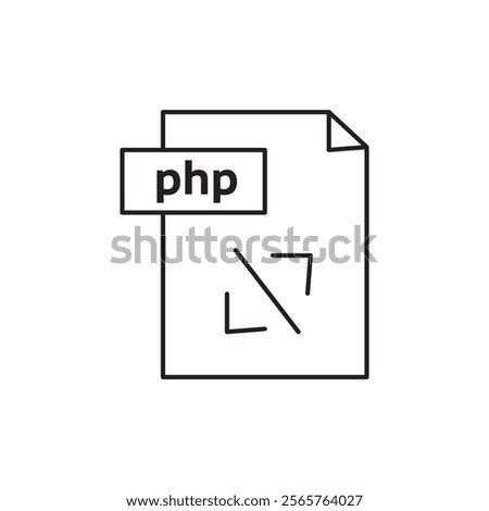 php icon line art vector