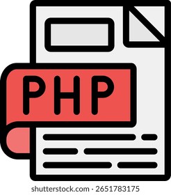 Design de ícone preenchido de linha PHP
