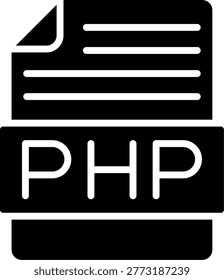 PHP Line Icon Vector Design