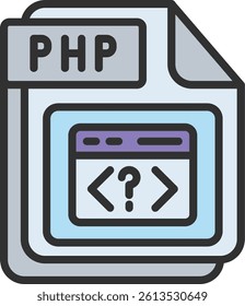 PHP Outline Filled Style Icon