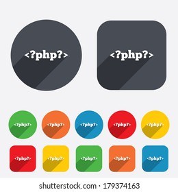 Php Sign Icon Programming Language Symbol Stock Vector (Royalty Free ...