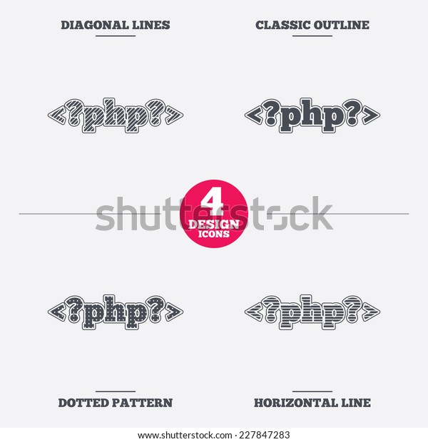 Php Sign Icon Programming Language Symbol Stock Vector (Royalty Free ...