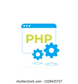 PHP vector icon, flat art