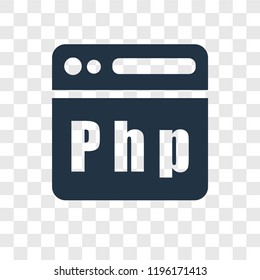 Php vector icon isolated on transparent background, Php transparency logo concept