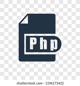 Php vector icon isolated on transparent background, Php transparency logo concept