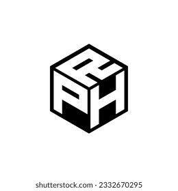 PHR letter logo design in illustration. Vector logo, calligraphy designs for logo, Poster, Invitation, etc.