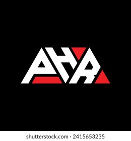 Diseño del logotipo de la letra triangular PHR con forma triangular. Monograma de diseño del logotipo del triángulo PHR. Plantilla de logotipo vectorial de triángulo PHR con color rojo. Logo triangular PHR Diseño sencillo, elegante y lujoso.