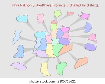Phra Nakhon Si Ayutthaya Province is divided by districts.