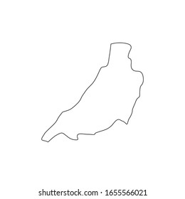 phrae region map in country of thailand