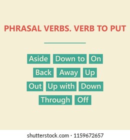 104 Phrasal verbs Images, Stock Photos & Vectors | Shutterstock