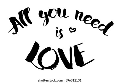 Phrase - All you need is love, vector