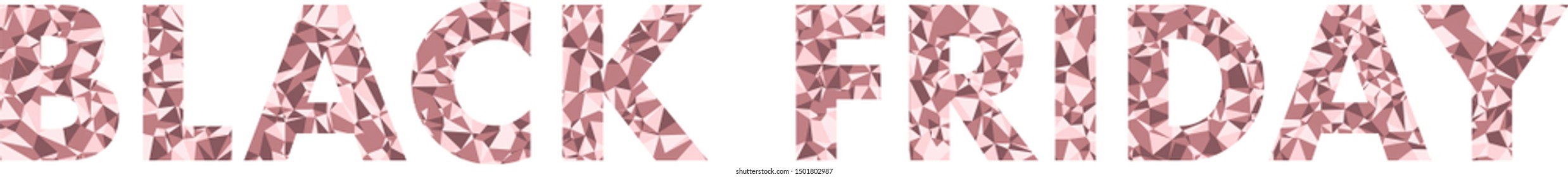 The phrase "Black Friday", covered with colored triangles. 