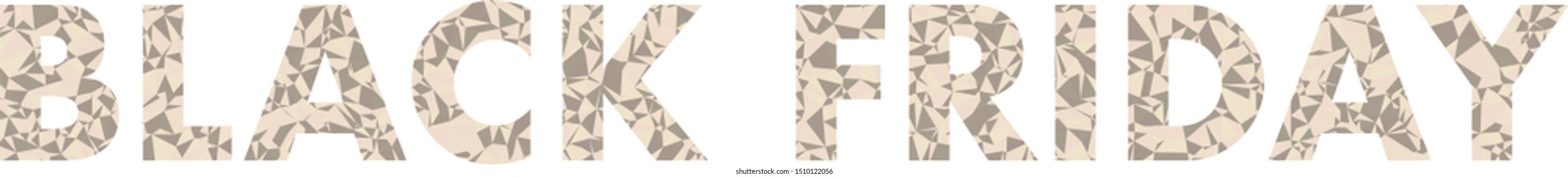 The phrase "Black Friday", covered with colored triangles. 