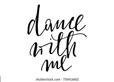 Phrase Dance Me Handwritten Text Vector Stock Vector (Royalty Free ...