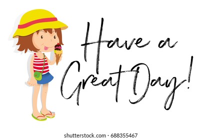 Phrase expression for have a great day illustration